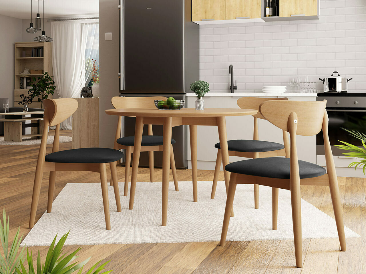 Eetkamerset Racine 124 (Bruin)