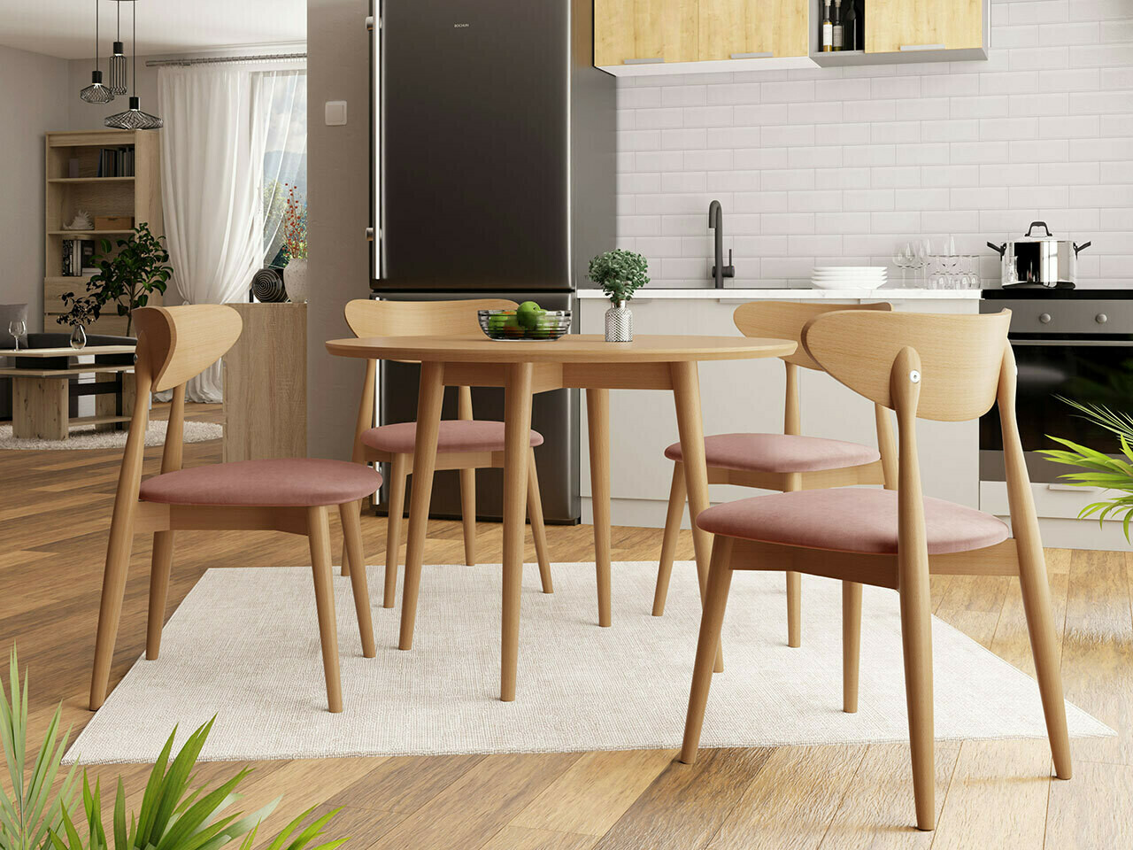 Eetkamerset Racine 124 (Bruin)