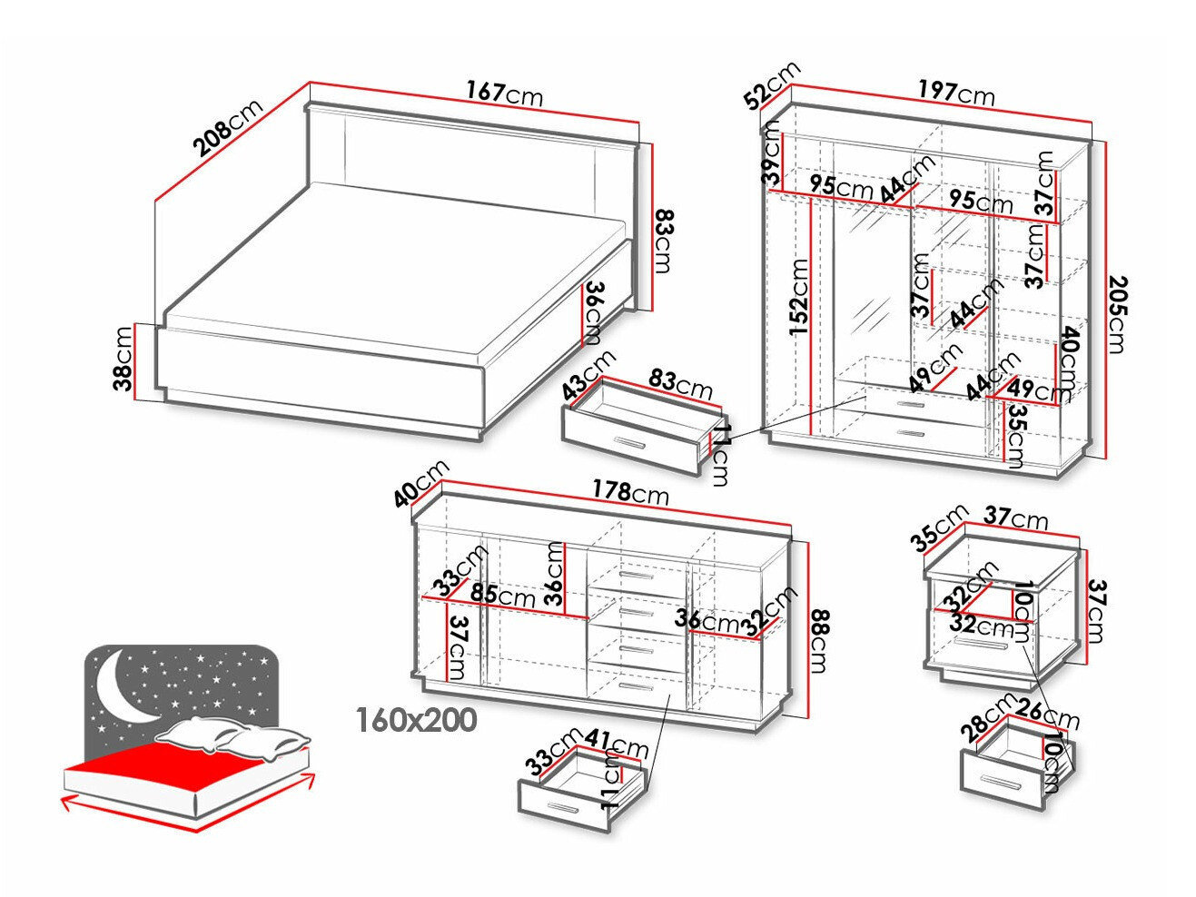 Slaapkamerset Tenodeu 128