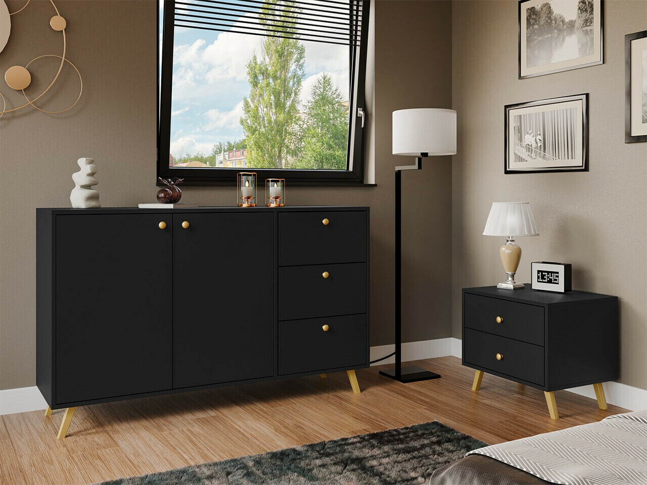 Ladekast Monfera 100 (Zwart)