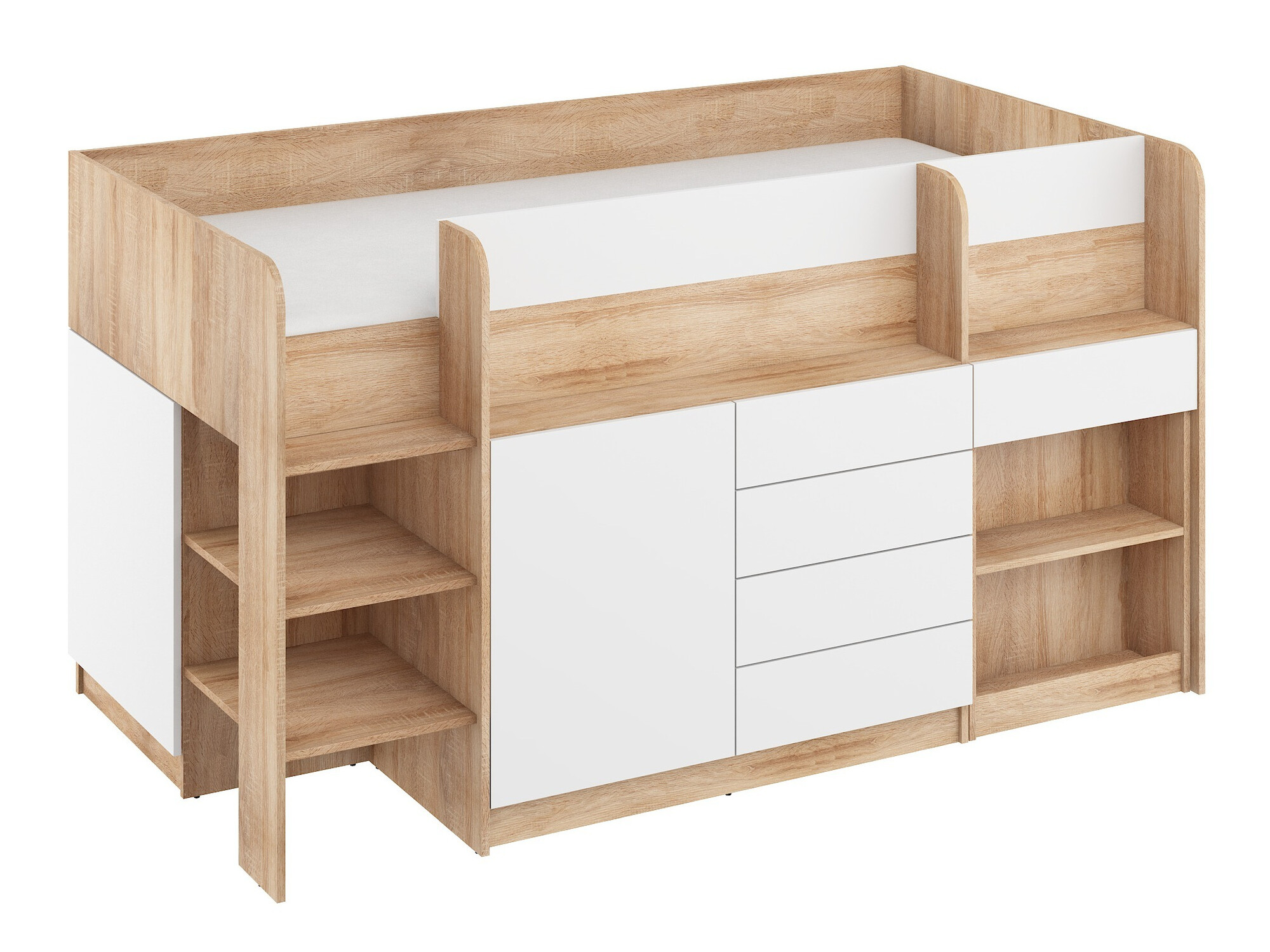 Hoogslapers Gilroy 116 (Sonoma eik + Wit)