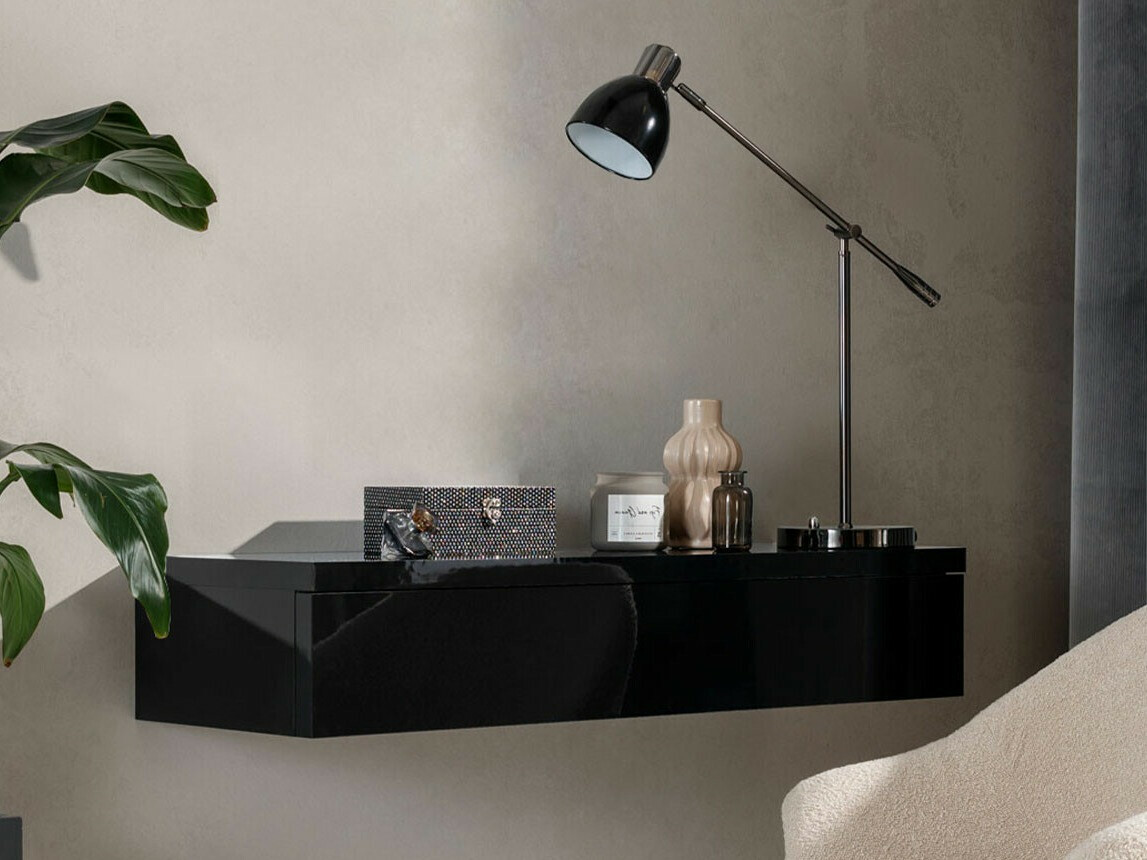 Kaptafel Delpher (Zwart + Glanzend zwart)