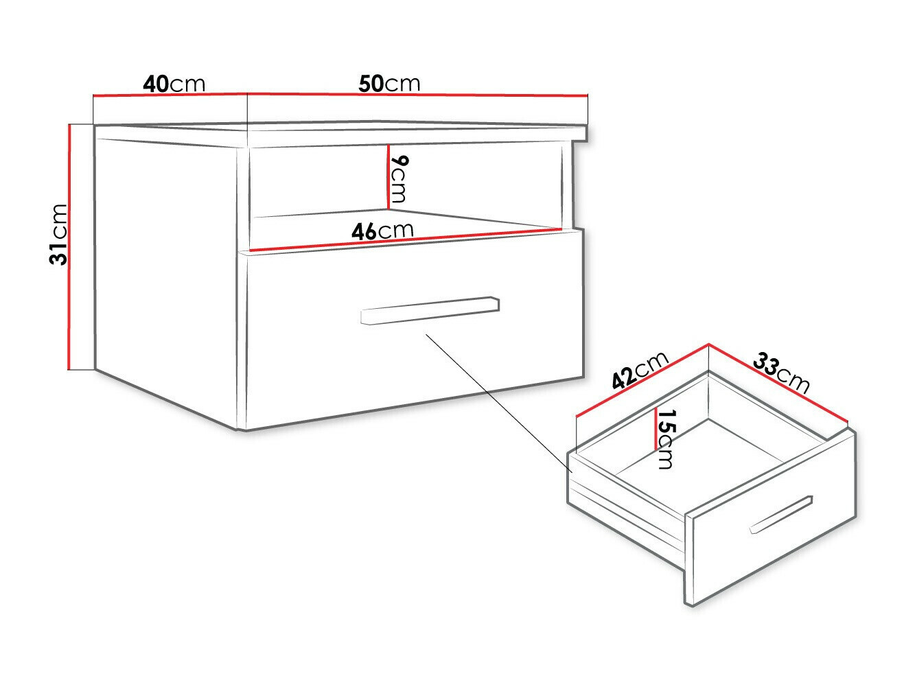 Nachtkastje Comfivo Pastor