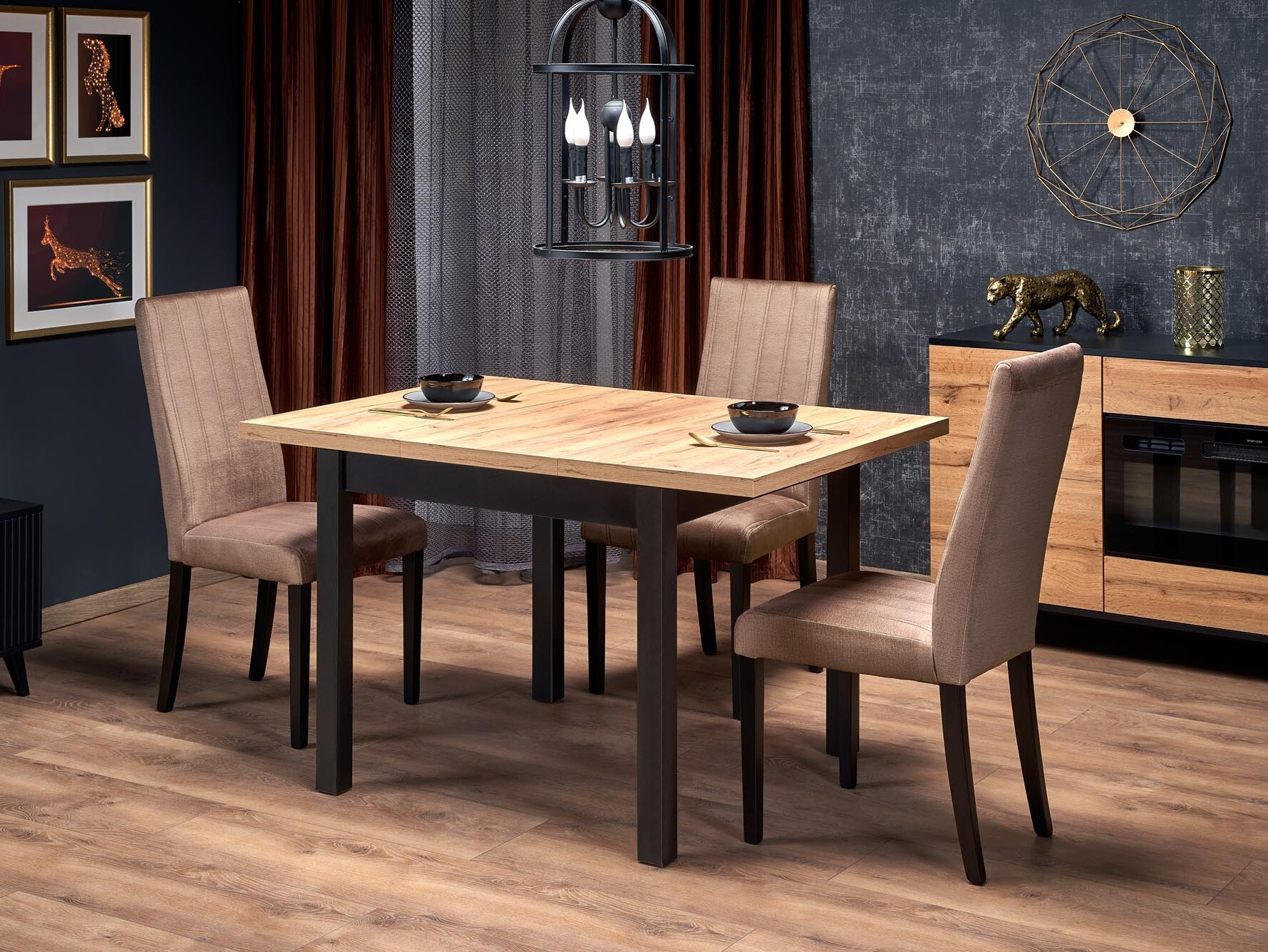 Stoel Houston 684 (Lichtbruin + Zwart)