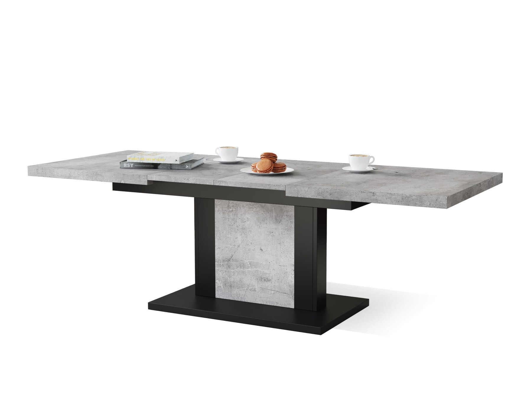 Transformeerbare salontafel Glendale 103 (Beton + Zwart)