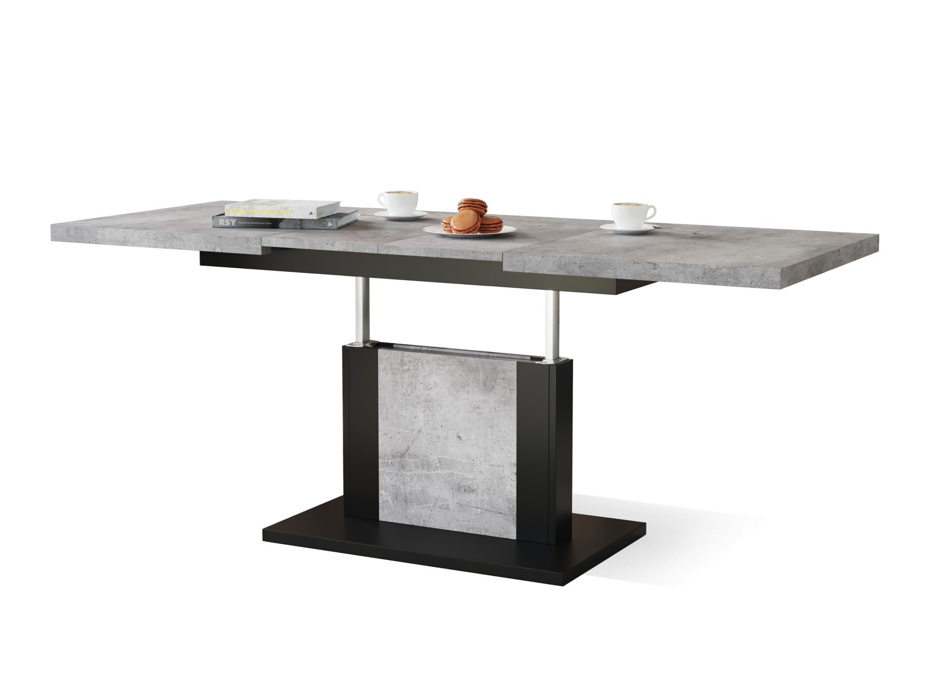 Transformeerbare salontafel Glendale 103 (Beton + Zwart)