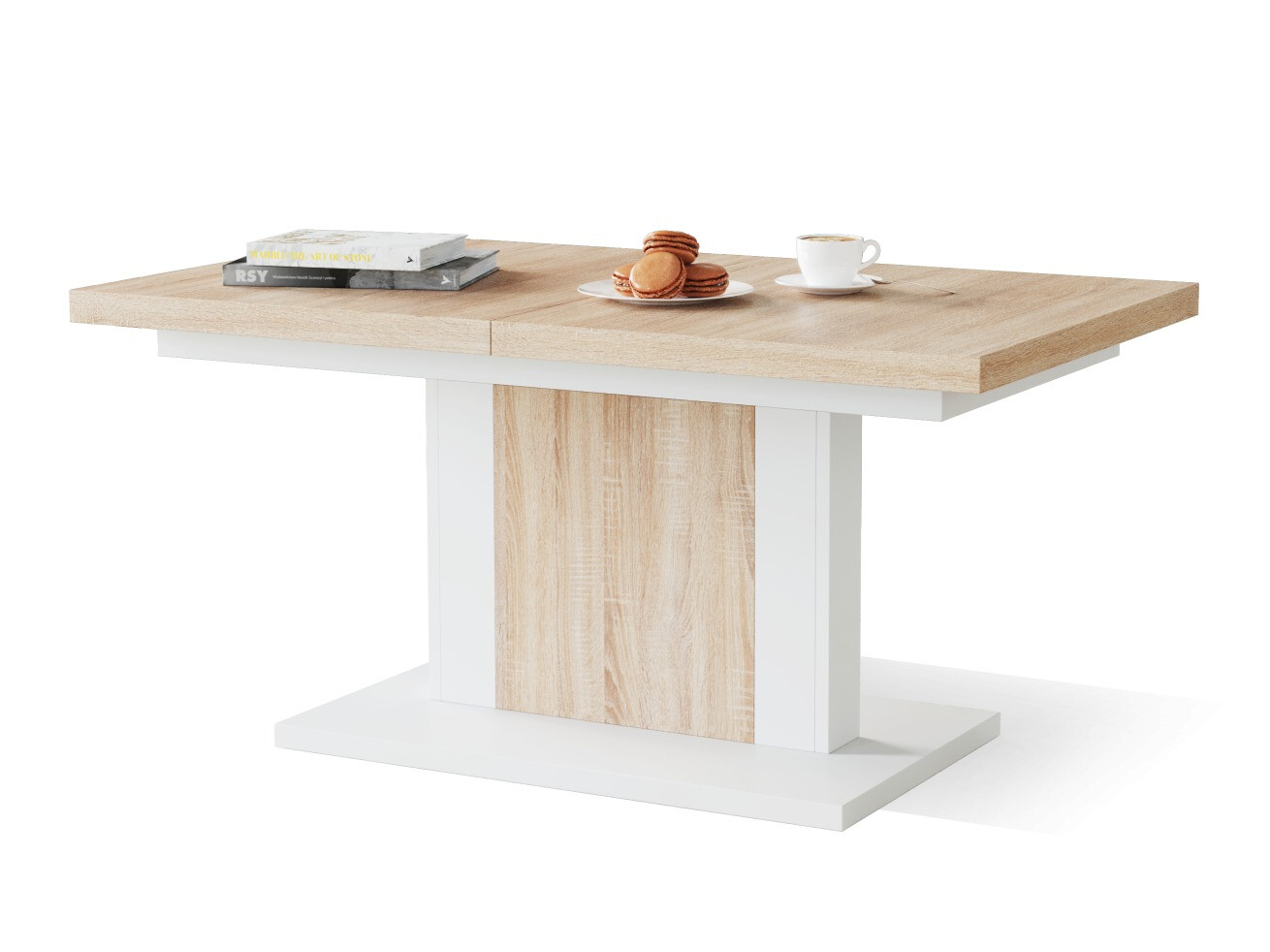 Transformeerbare salontafel Glendale 103 (Sonoma eik + Wit)