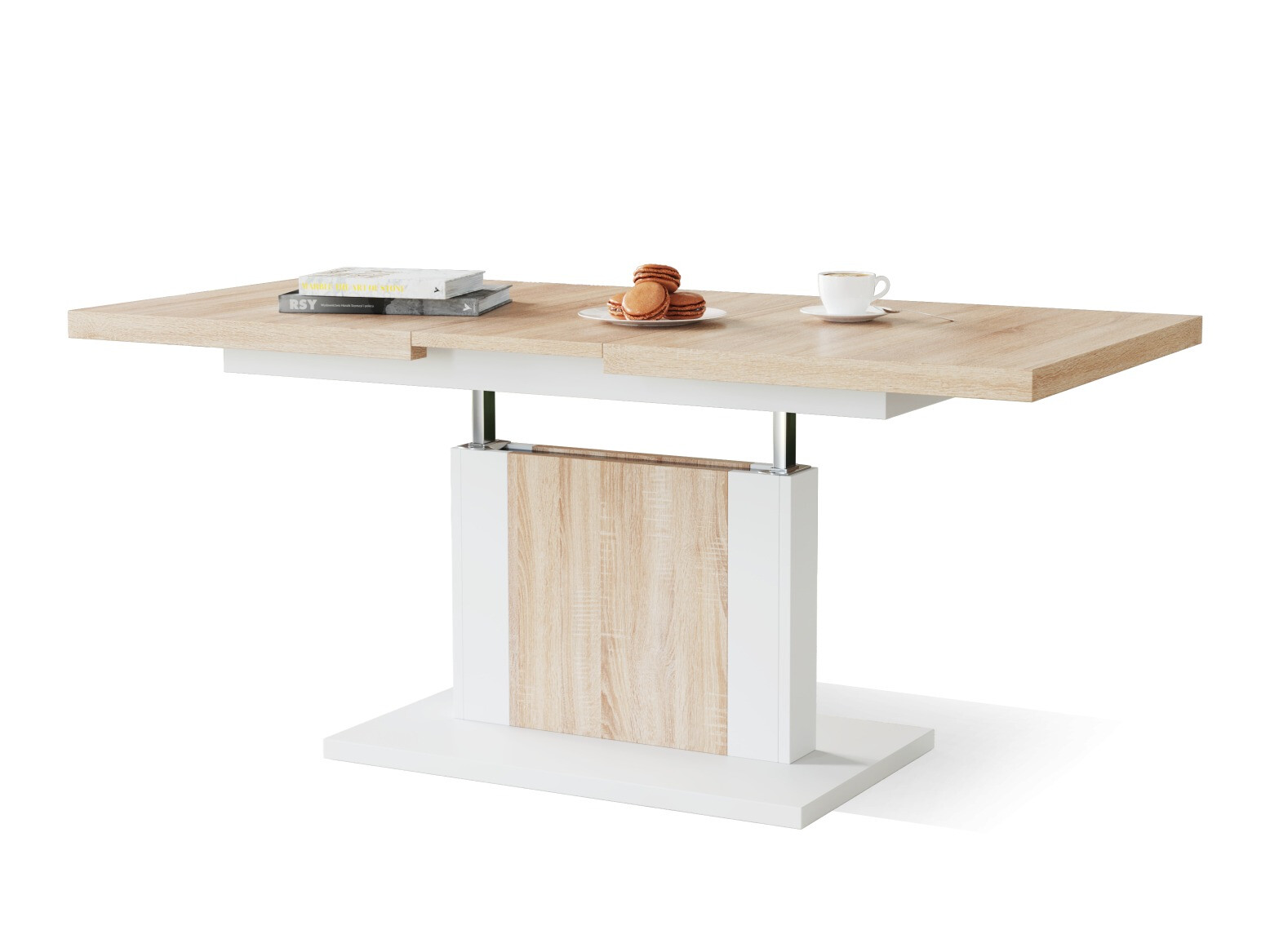 Transformeerbare salontafel Glendale 103 (Sonoma eik + Wit)