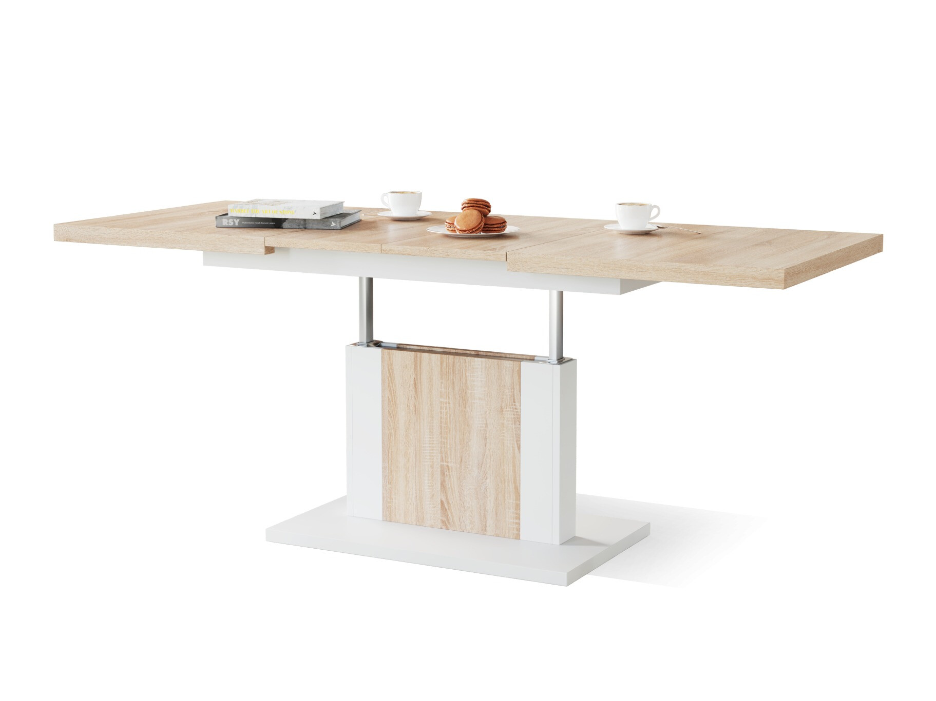 Transformeerbare salontafel Glendale 103 (Sonoma eik + Wit)