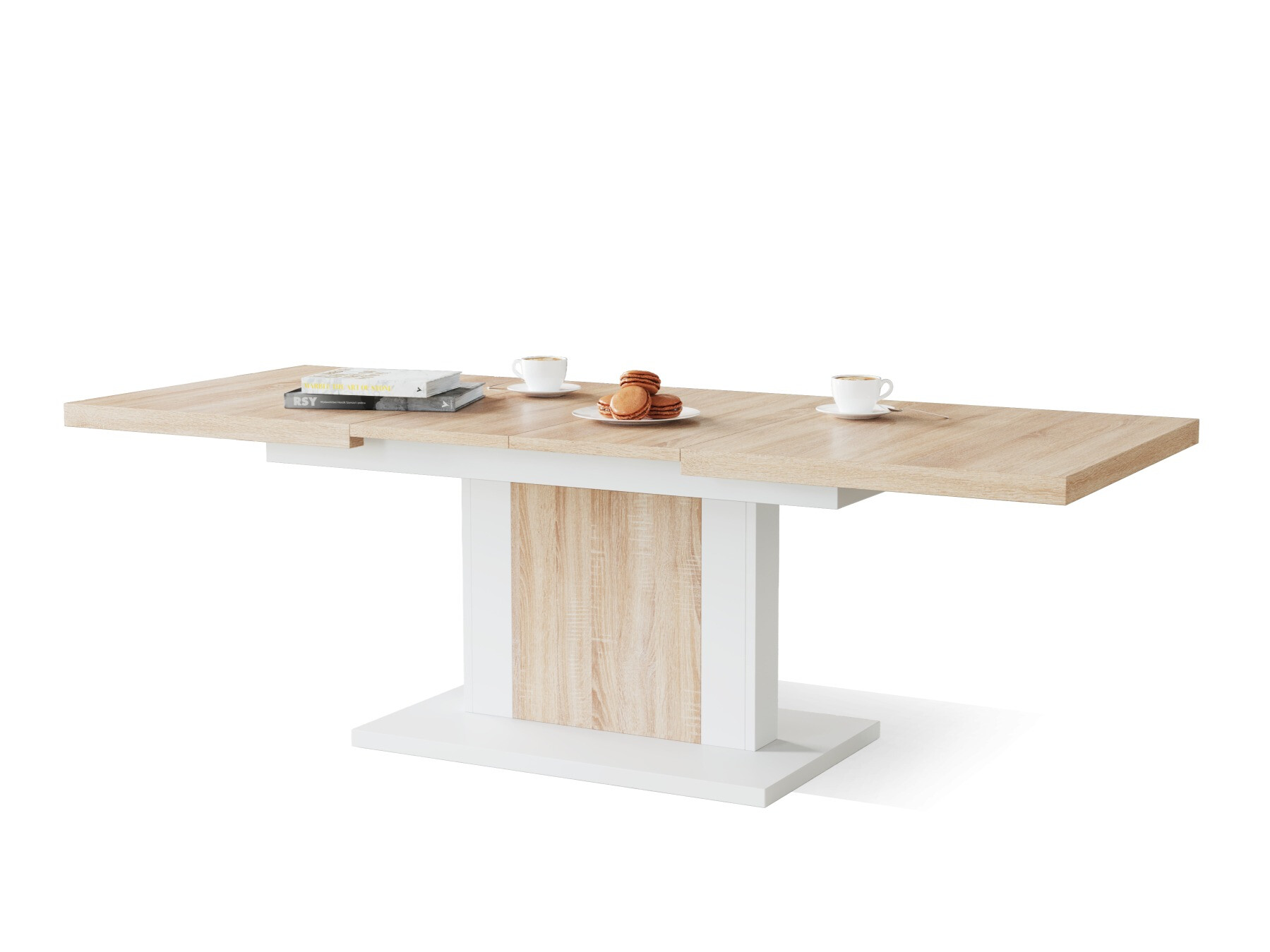 Transformeerbare salontafel Glendale 103 (Sonoma eik + Wit)
