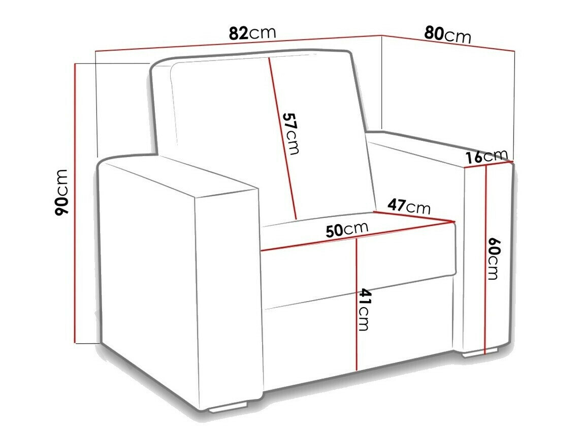 Fauteuil Providence 170 (Soft 066 + Kreta 05)