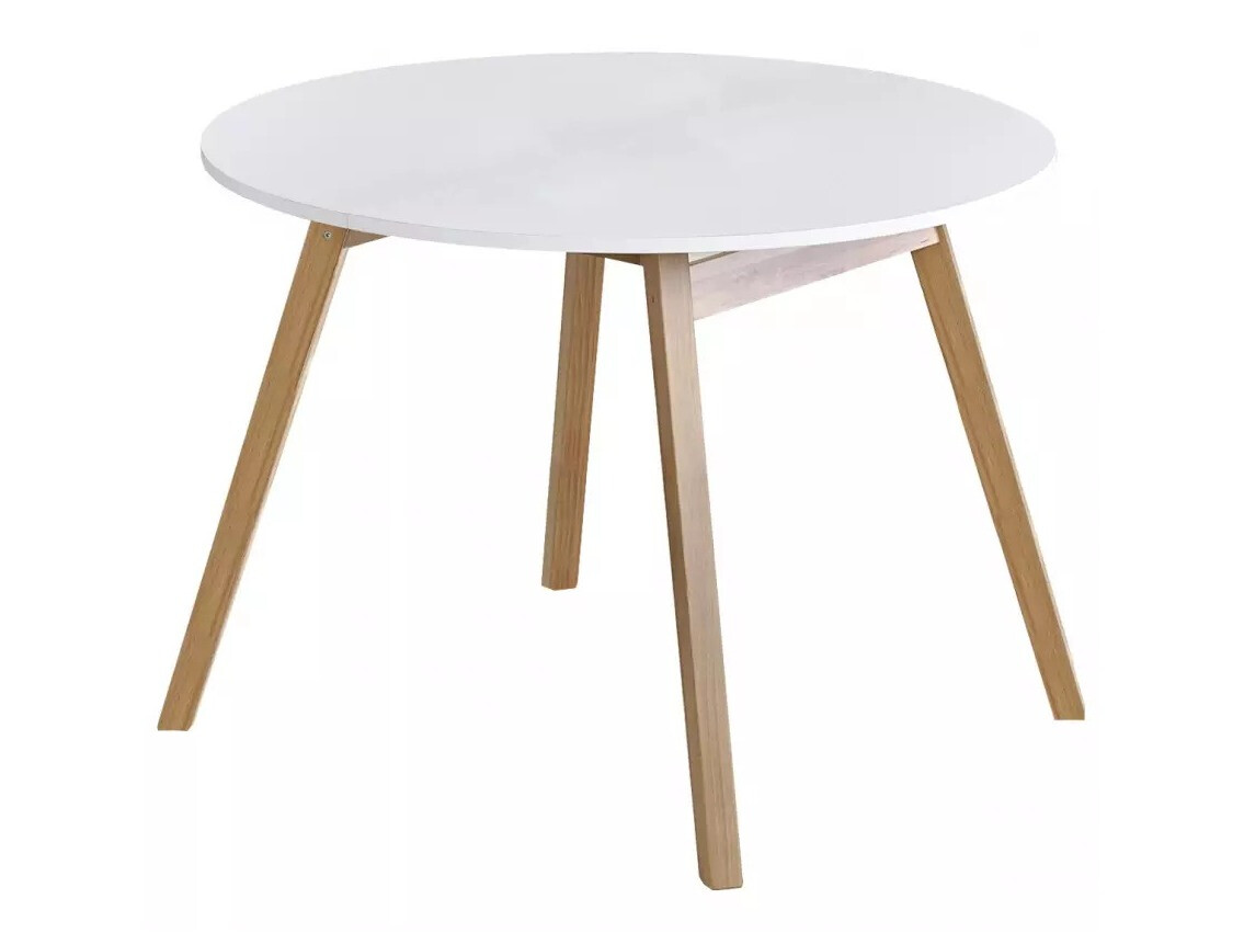 Tafel Houston 981 (Glanzend wit + Eiken)