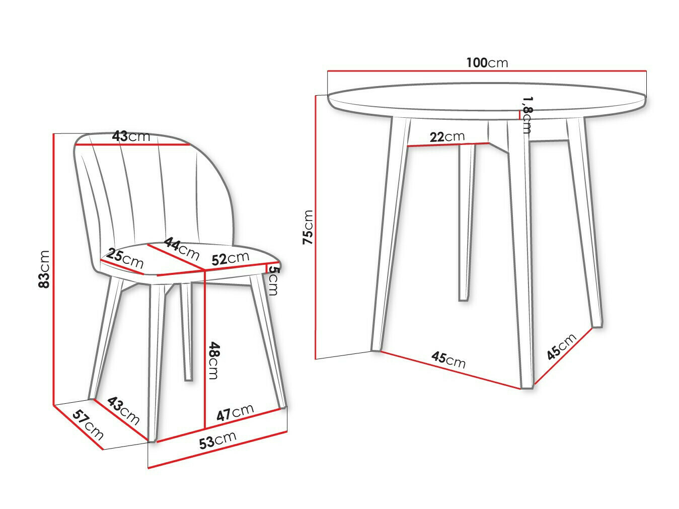 Eetkamerset Racine 127 (Bruin + Magic Velvet 2216)