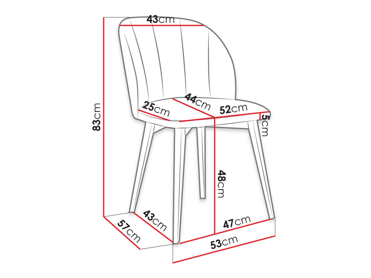 Stoel Racine 104 (Zwart + Magic Velvet 2217)