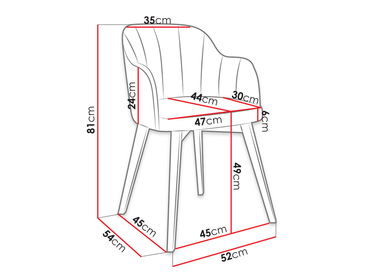 Stoel Racine 105 (Zwart + Magic Velvet 2258)