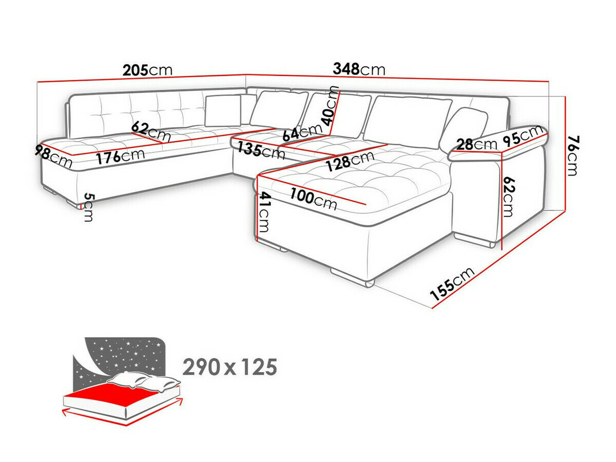 Hoekbank Comfivo 180 (Boucle Baloo 2073)