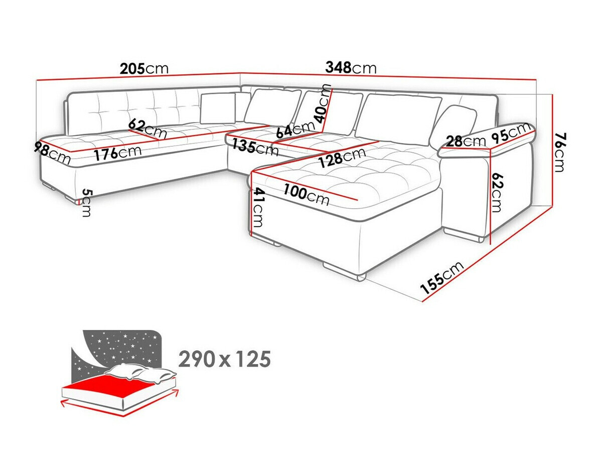 Hoekbank Comfivo 180 (Magic Velvet 2225-151 + Venus Velvet 2941)