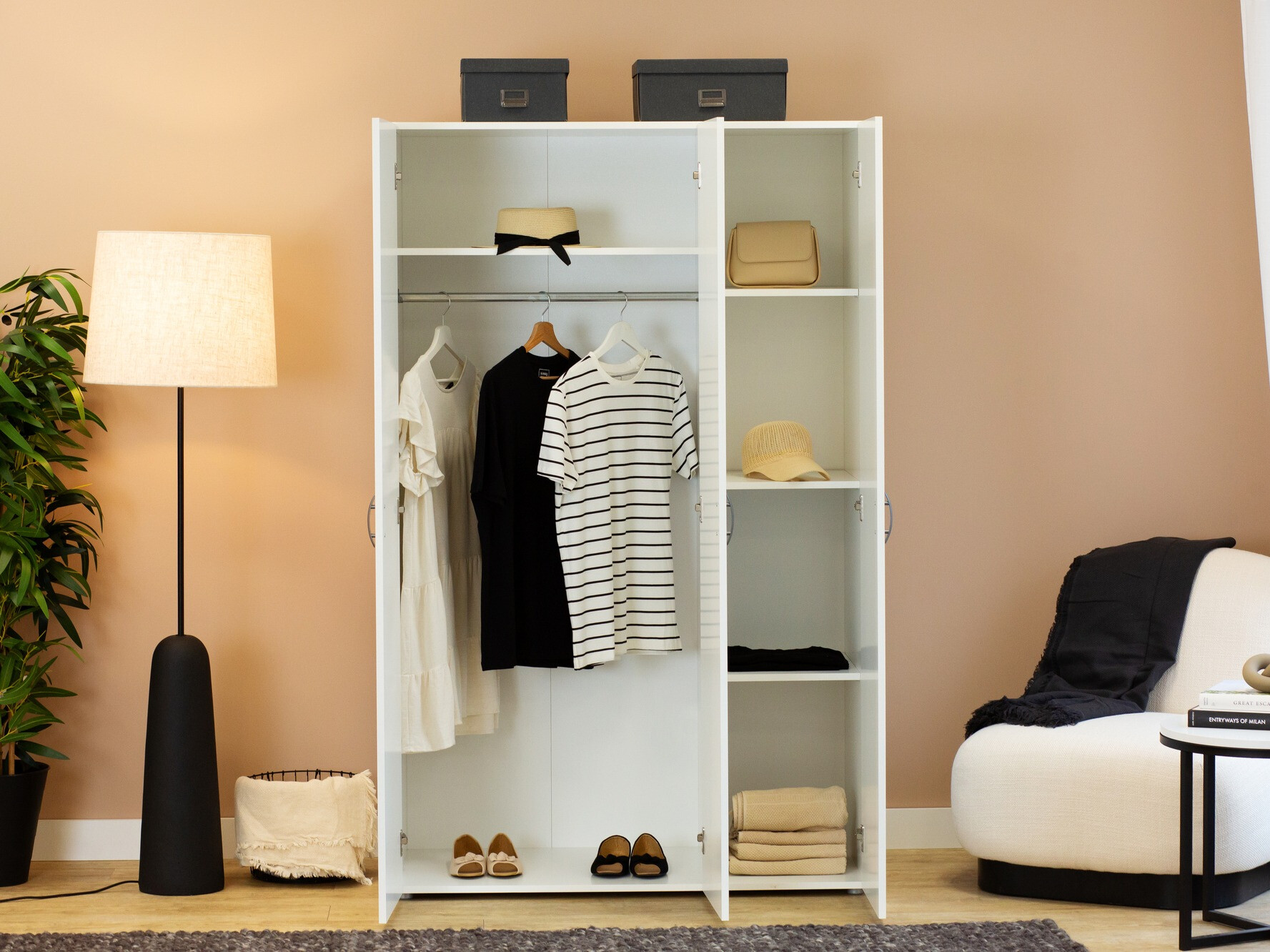 Kledingkast Bristol 184 (Wit)