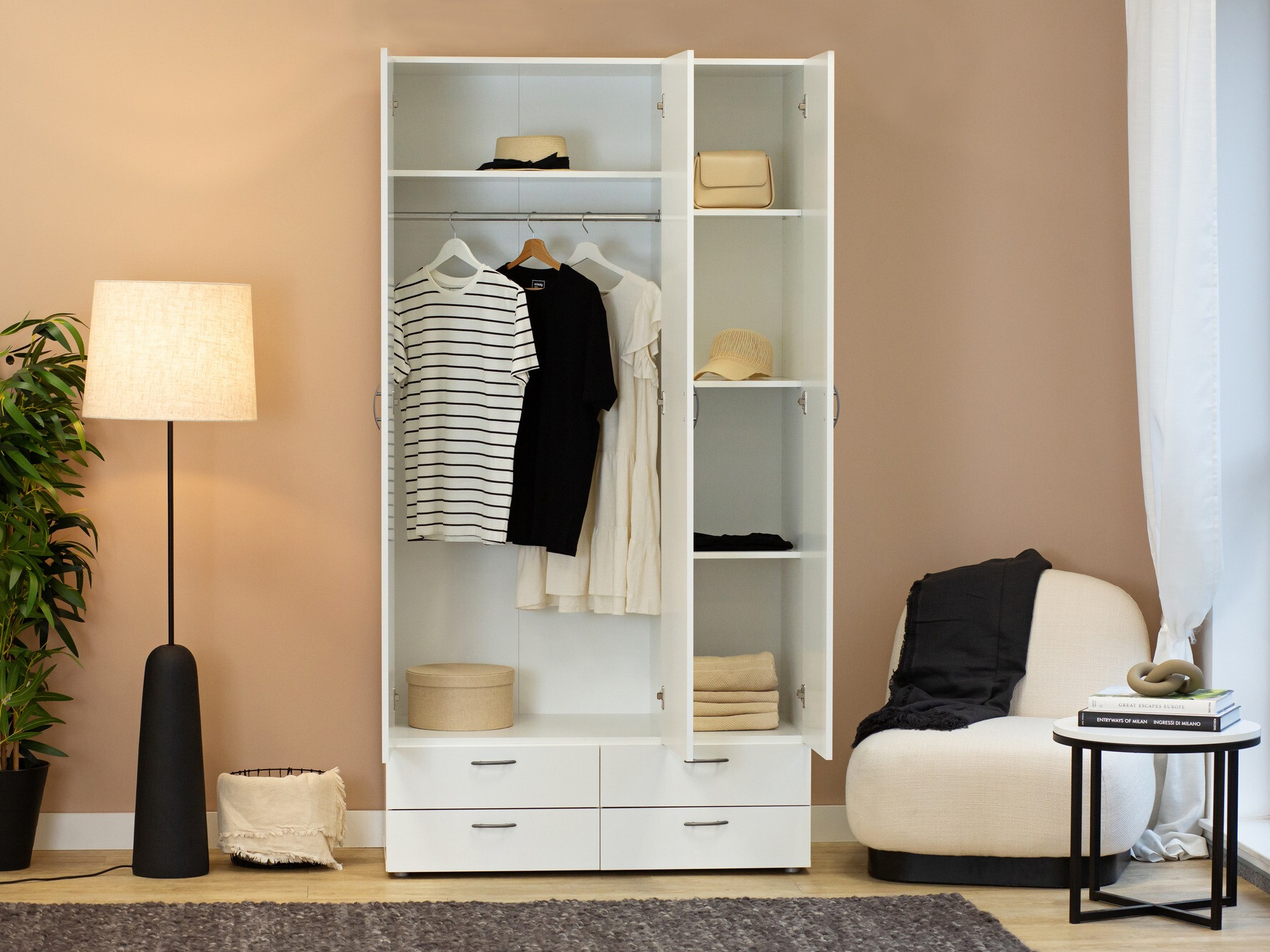 Kledingkast Bristol 188 (Wit)