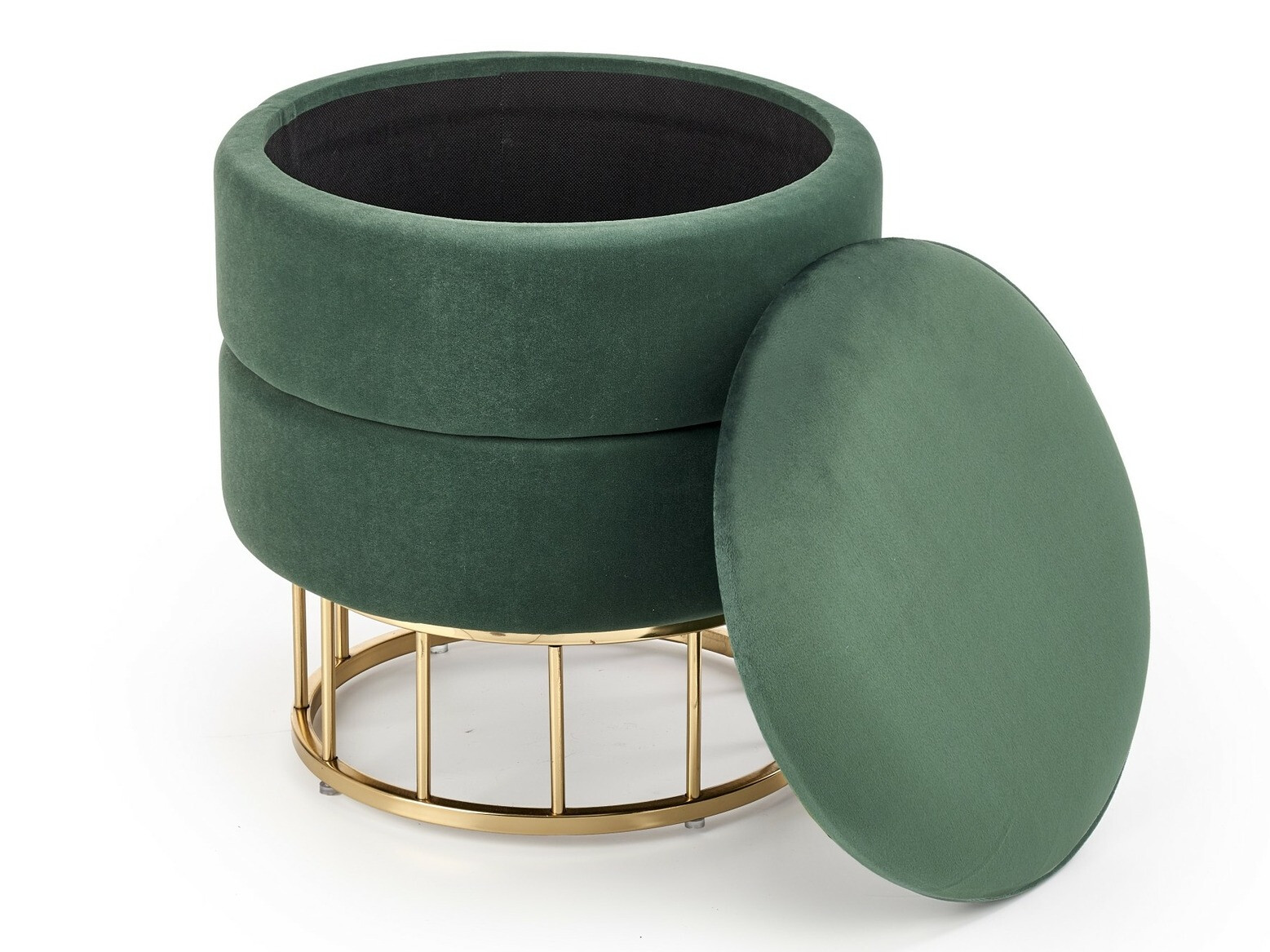 Poef Houston 819 (Donkergroen + Gouden)