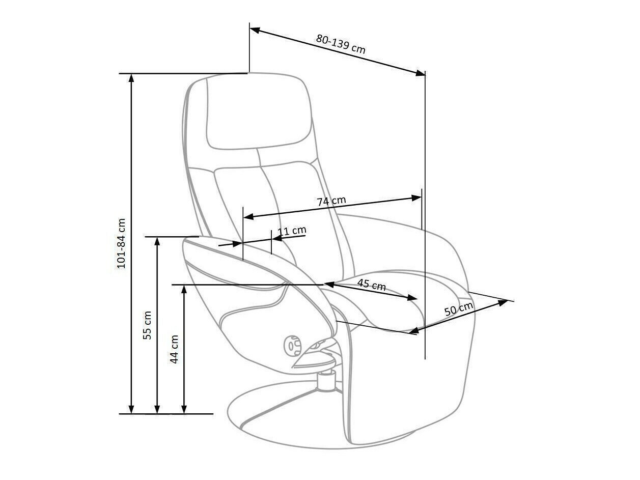 Relaxfauteuil Houston 492 (Beige)