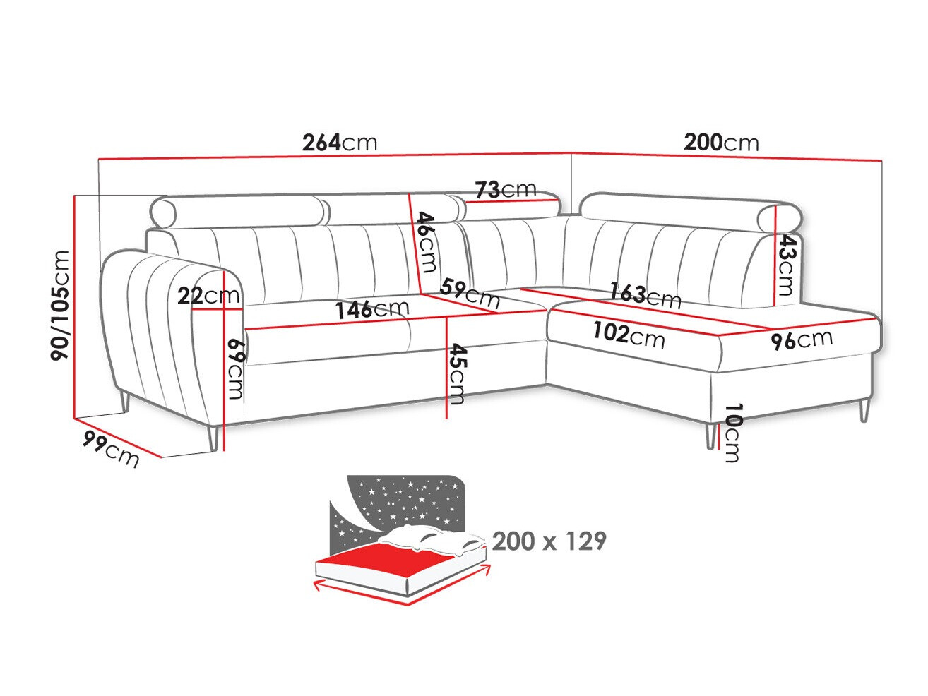 Hoekbank Temple 125 (Paros 2)