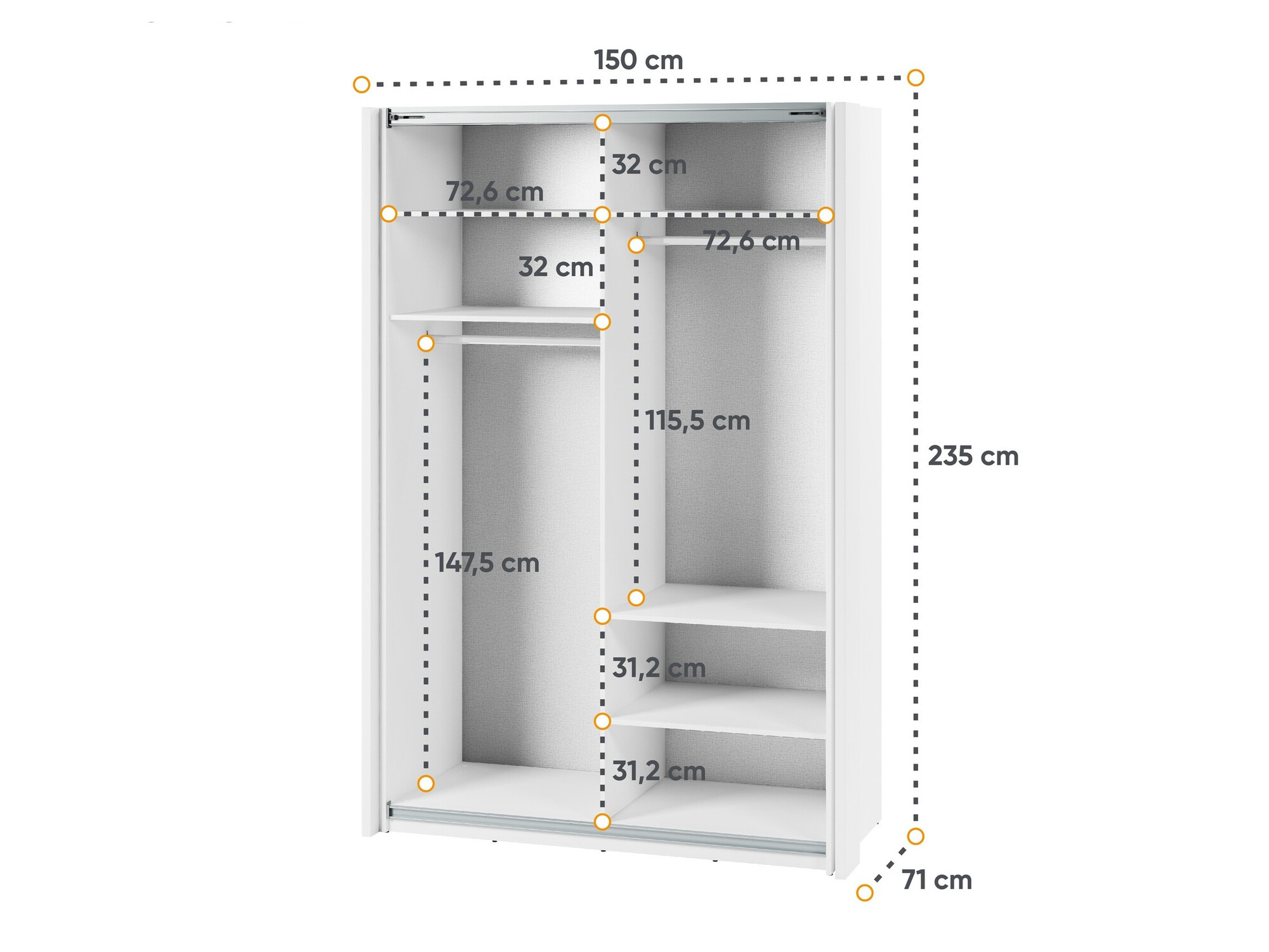 Kledingkast Fresno 134