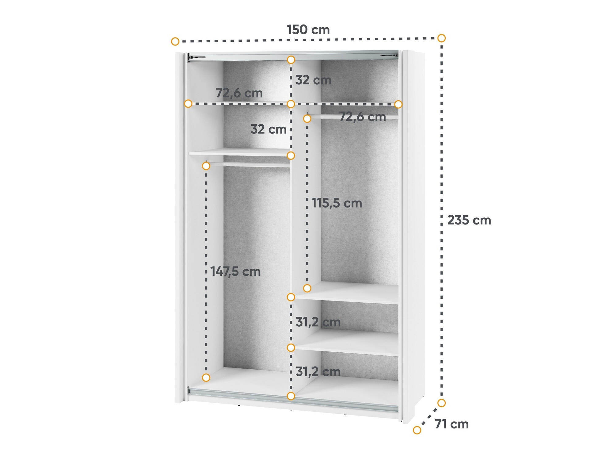 Kledingkast Fresno 134