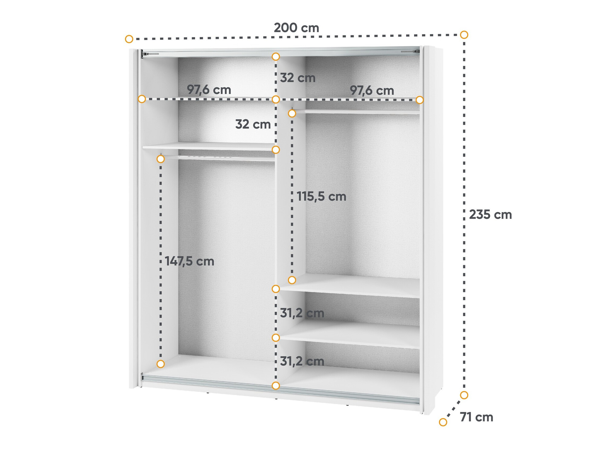 Kledingkast Fresno 136