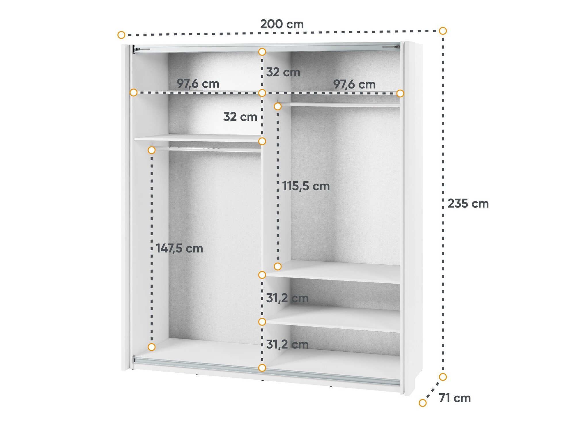 Kledingkast Fresno 136