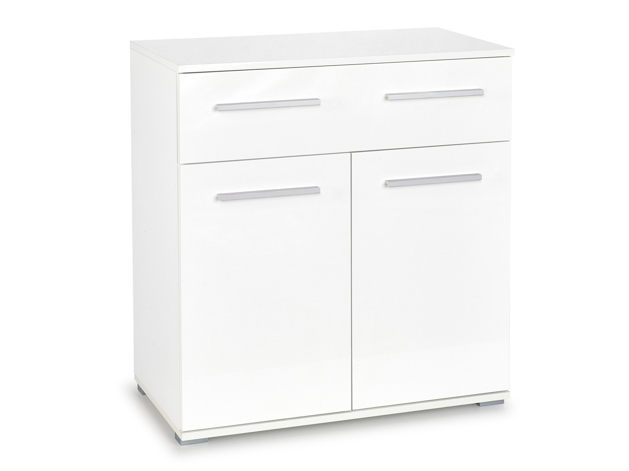 Ladekast Cirveso 100 (Wit + Glanzend wit)