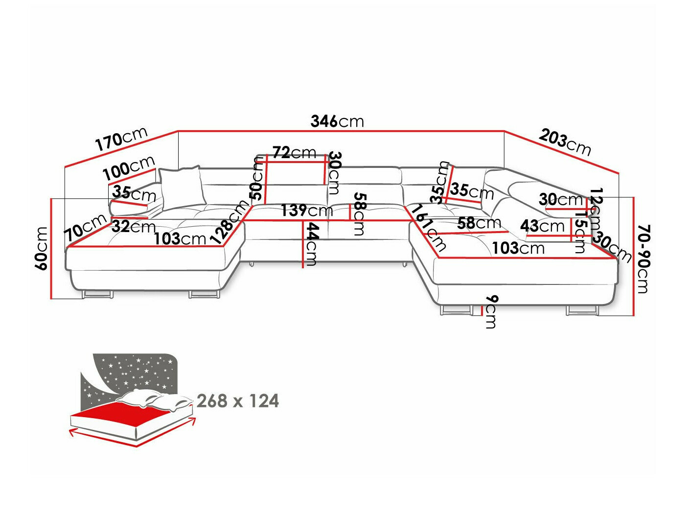 Hoekbank Comfivo Eliferu 103 (Manila 18)