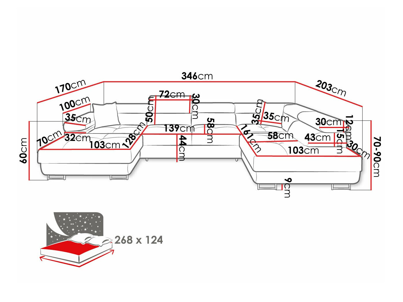 Hoekbank Comfivo Eliferu 103 (Manila 26)