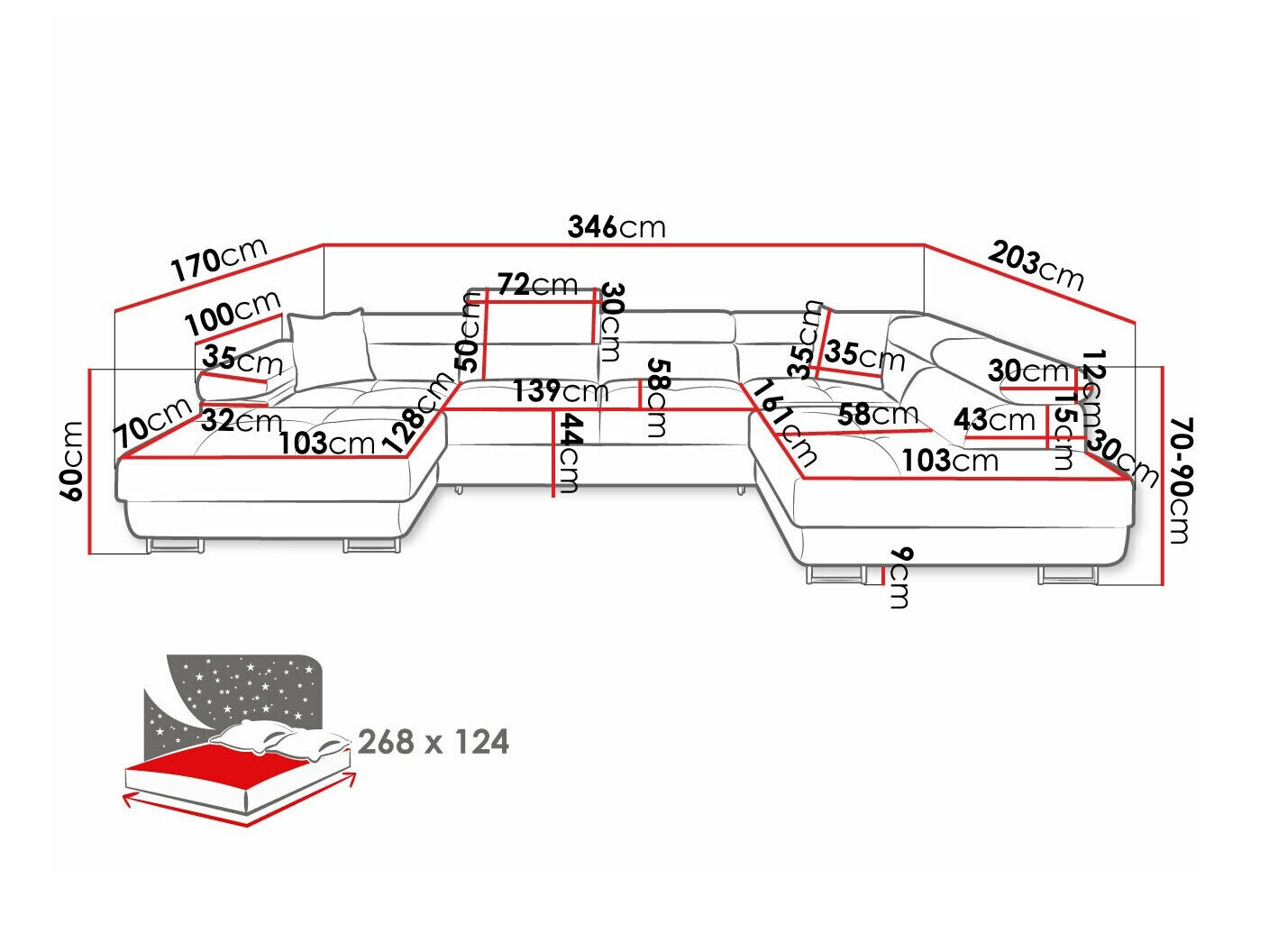 Hoekbank Comfivo Eliferu 103 (Poso 100)