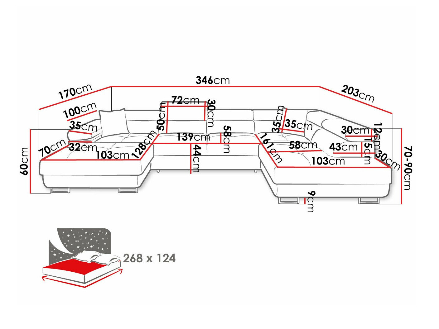 Hoekbank Comfivo Eliferu 103 (Poso 110)
