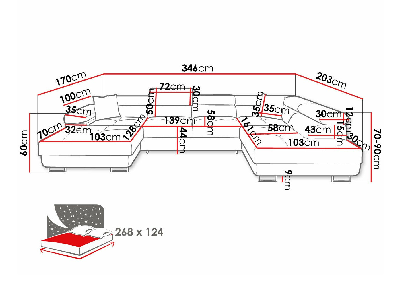 Hoekbank Comfivo Eliferu 103 (Poso 135)