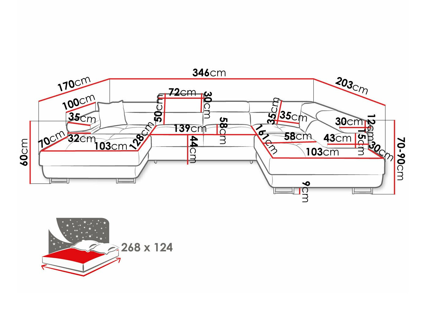 Hoekbank Comfivo Eliferu 103 (Poso 135)