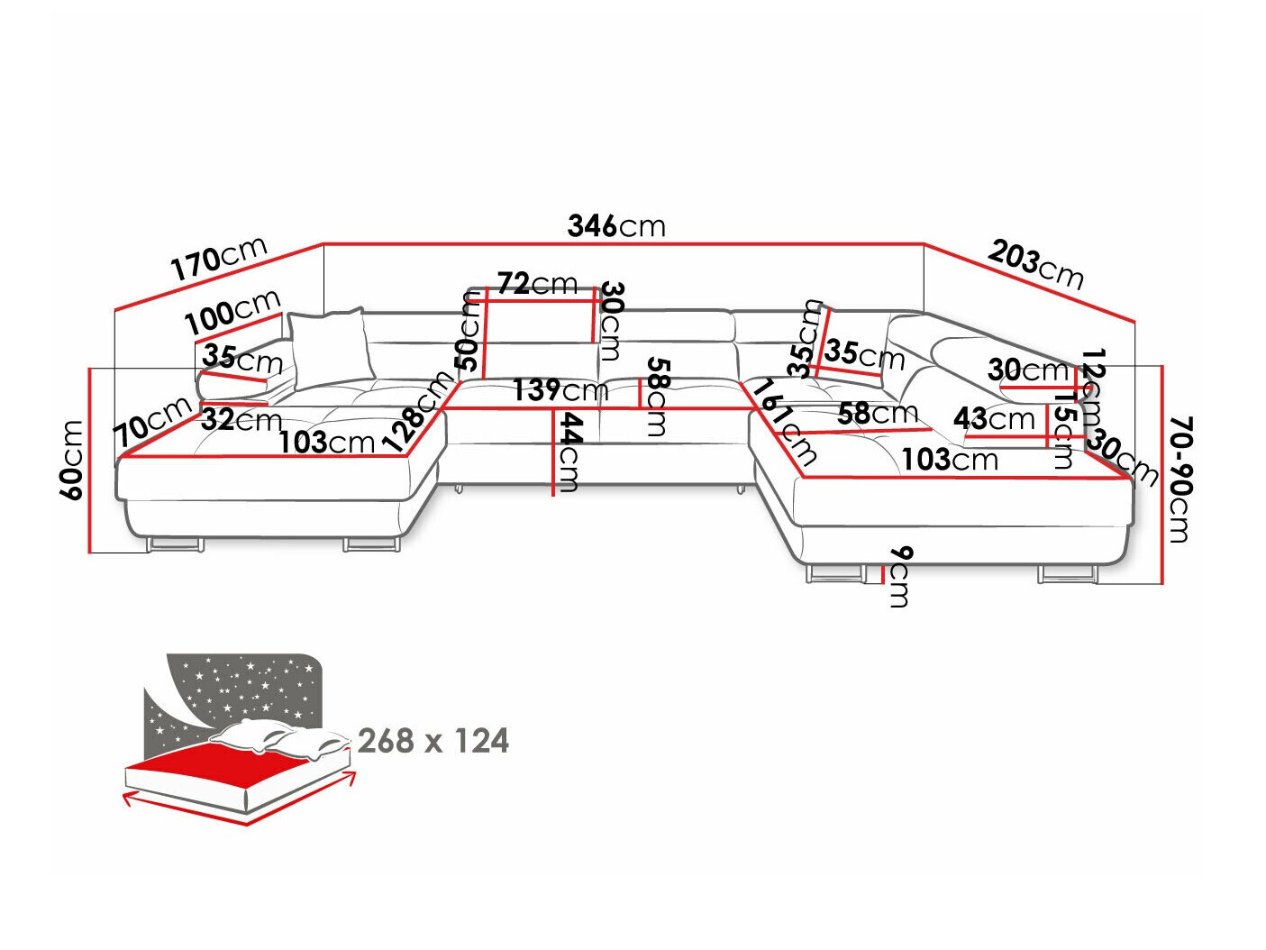 Hoekbank Comfivo Eliferu 103 (Soft 011 + Lux 06)