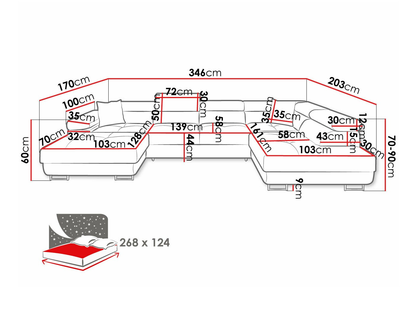 Hoekbank Comfivo Eliferu 103 (Soft 066 + Lux 03)