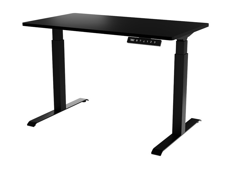 In hoogte verstelbaar bureau Charlotte 194 (Zwart)