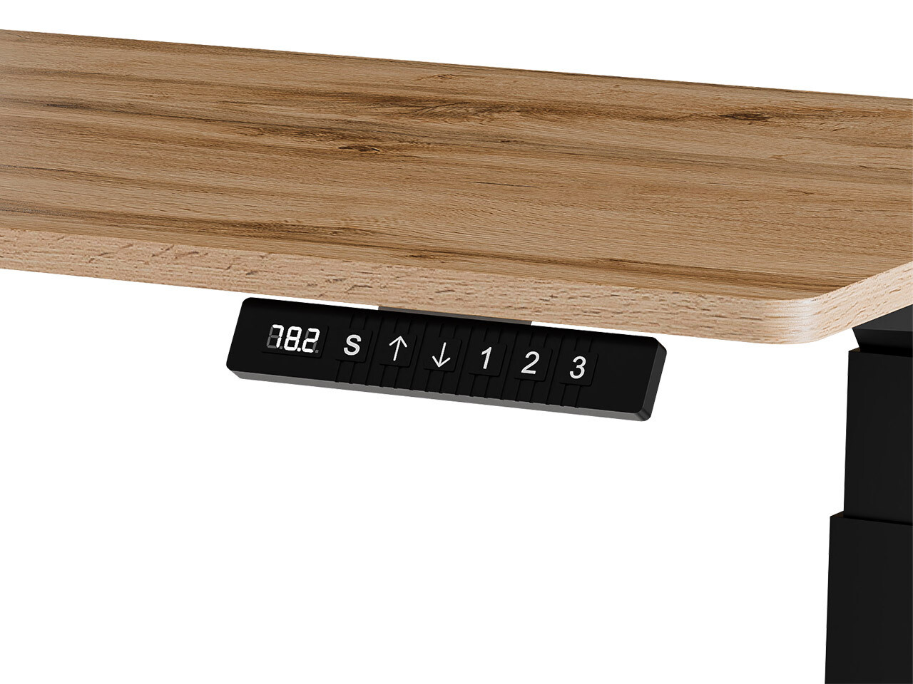 In hoogte verstelbaar bureau Charlotte 195 (Wit + Zwart)