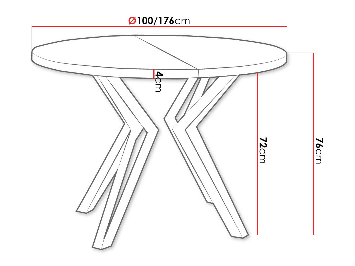 Tafel Oswego 111 (Ambachtelijke gouden eik + Zwart)