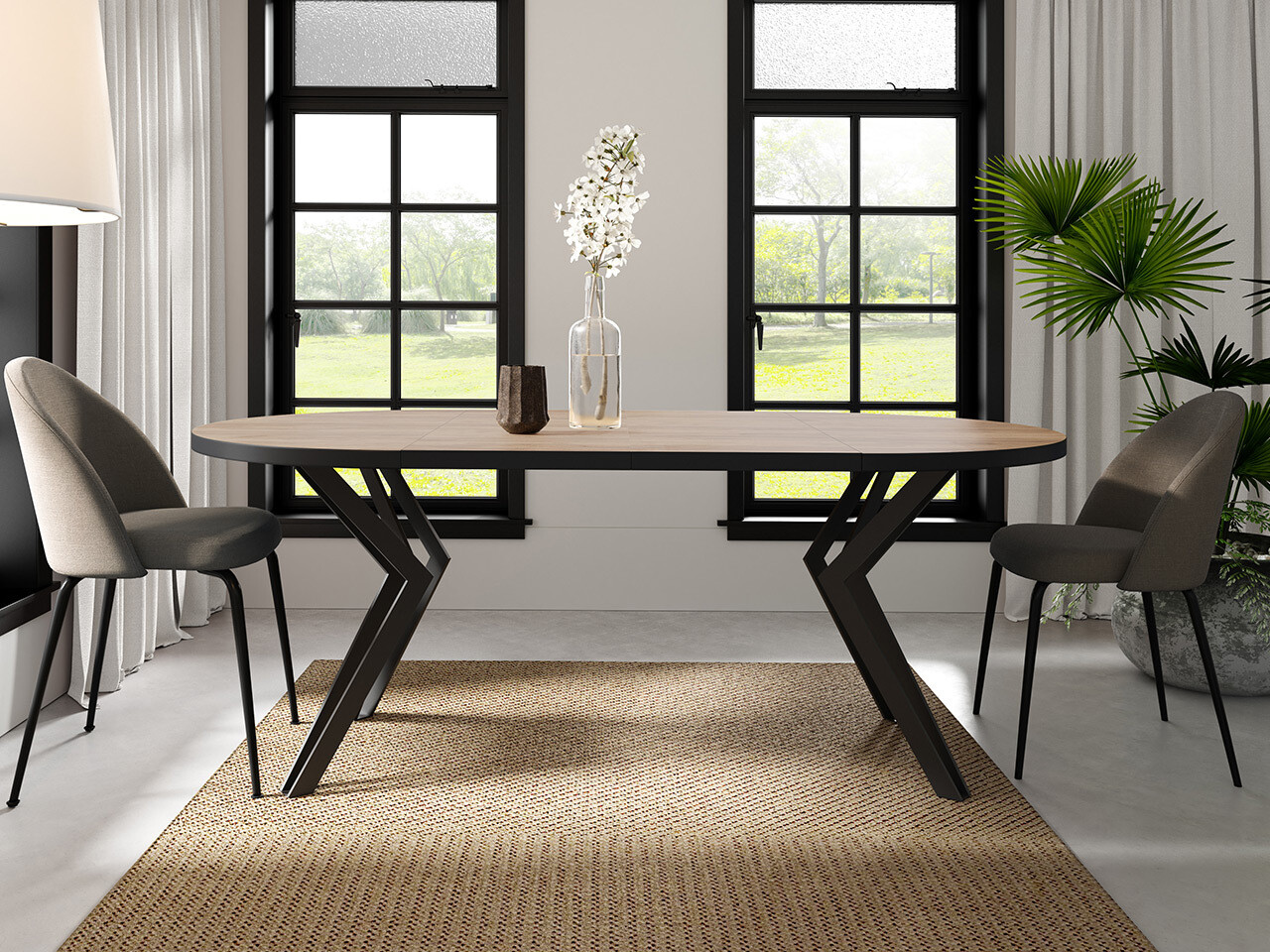 Tafel Oswego 111 (Wit + Zwart)