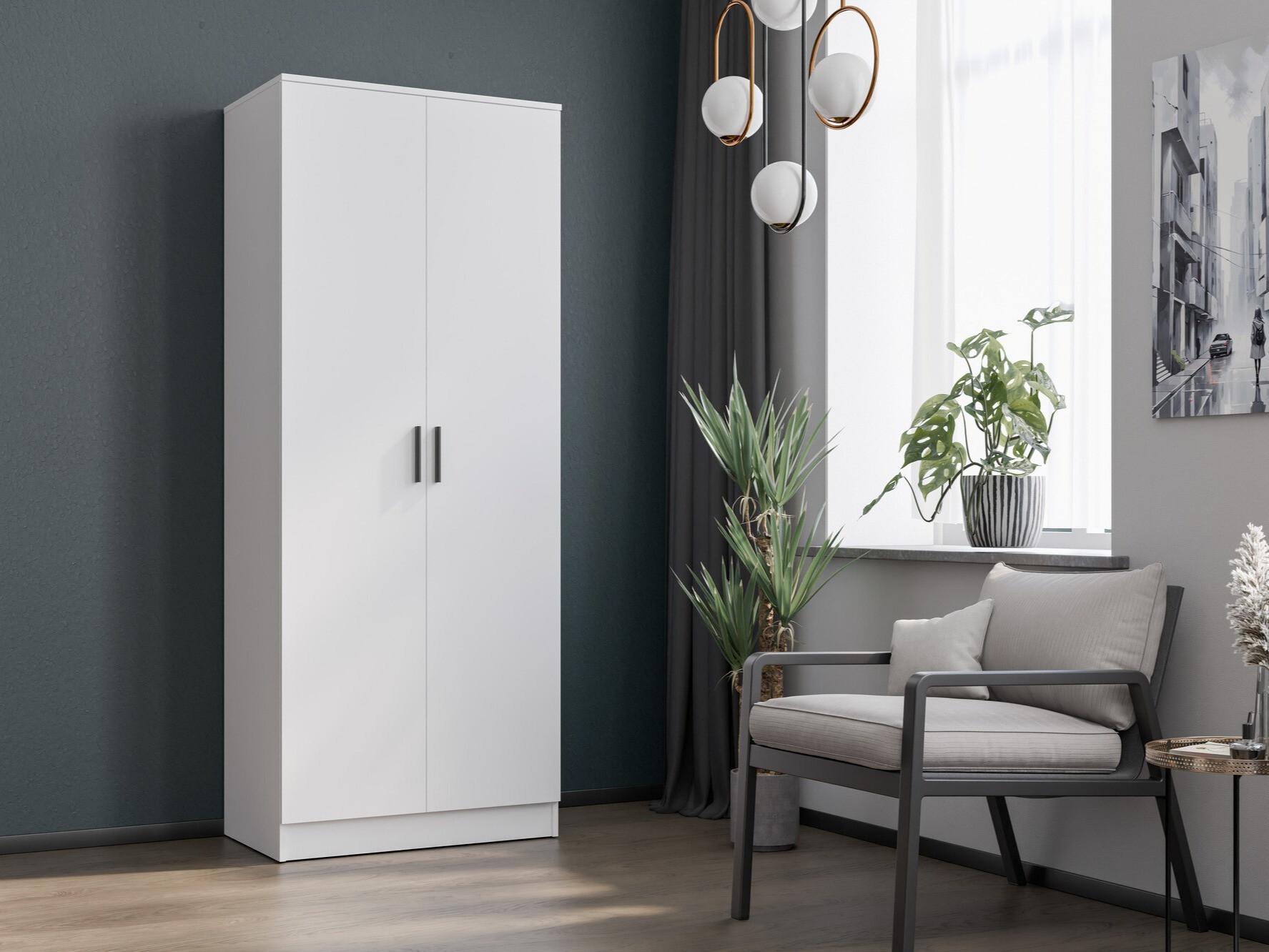 Kledingkast Orlando 221 (Wit)