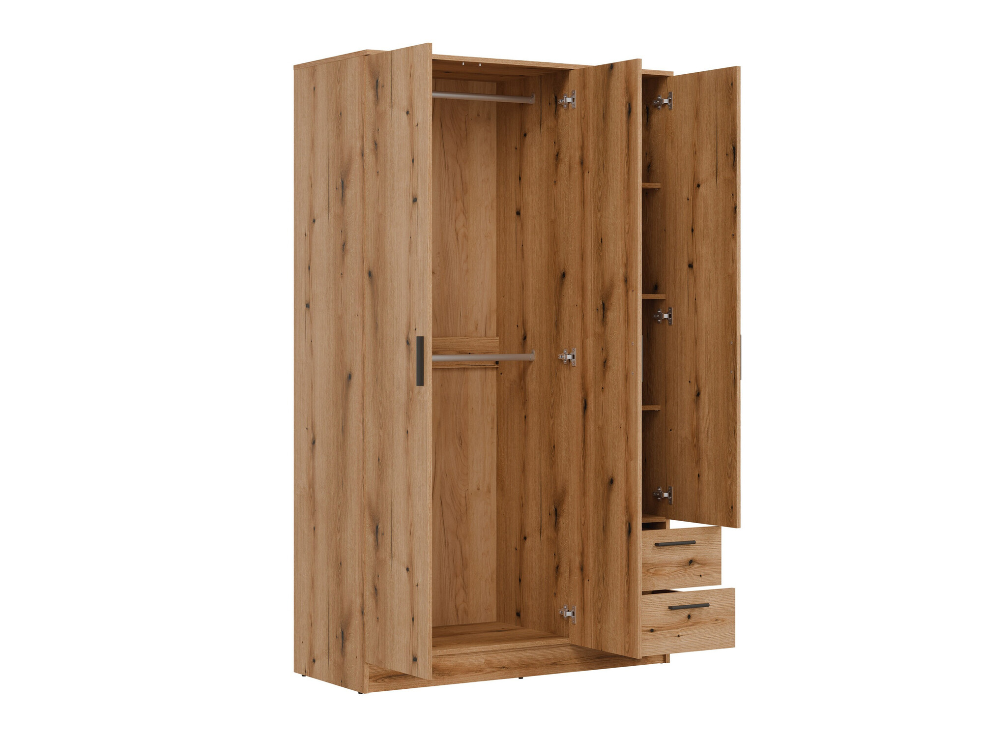 Kledingkast Orlando 222 (Licht eiken)