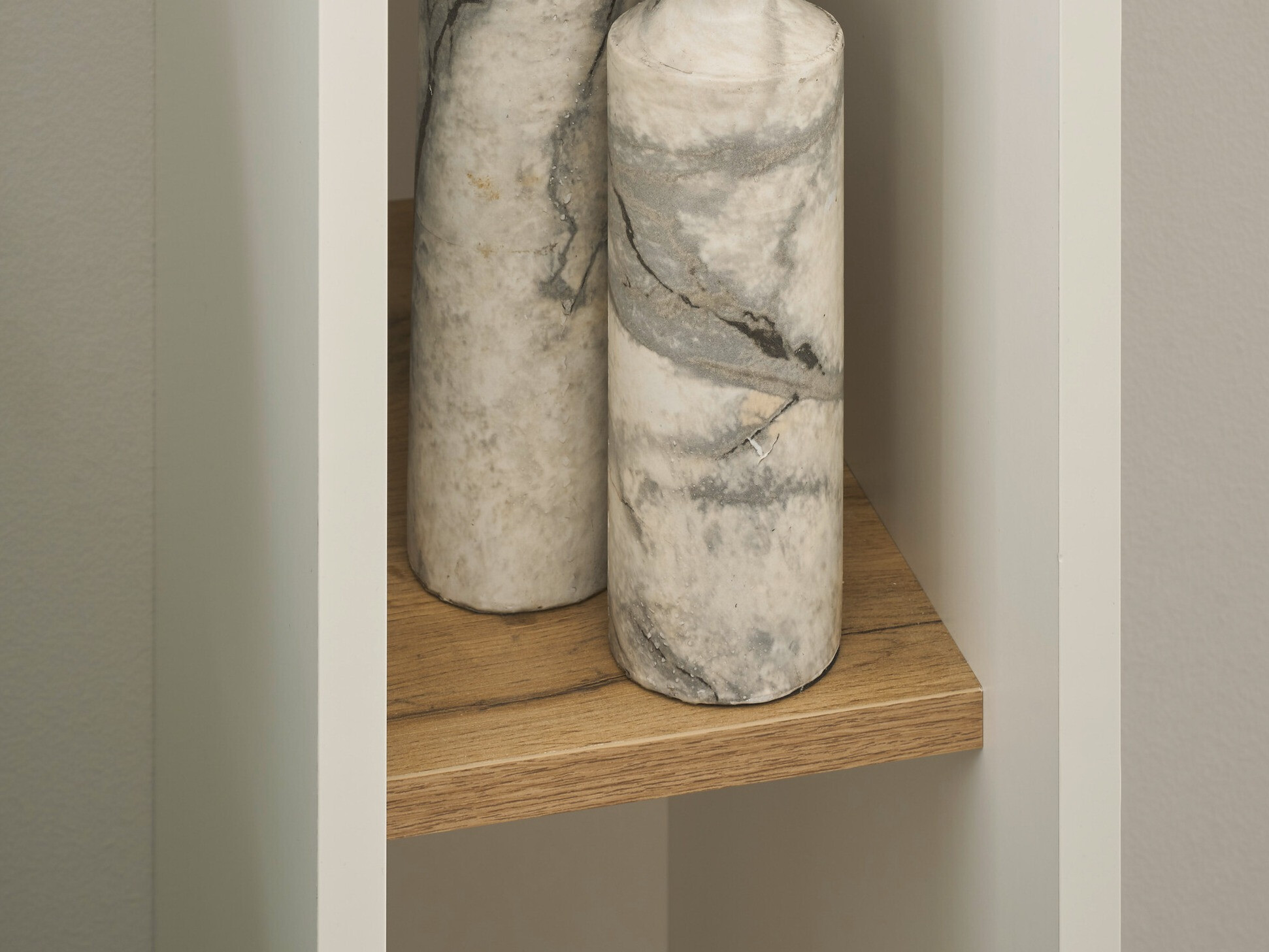 Boekenkast Elbsori 106 (Wit + Wotan eik)