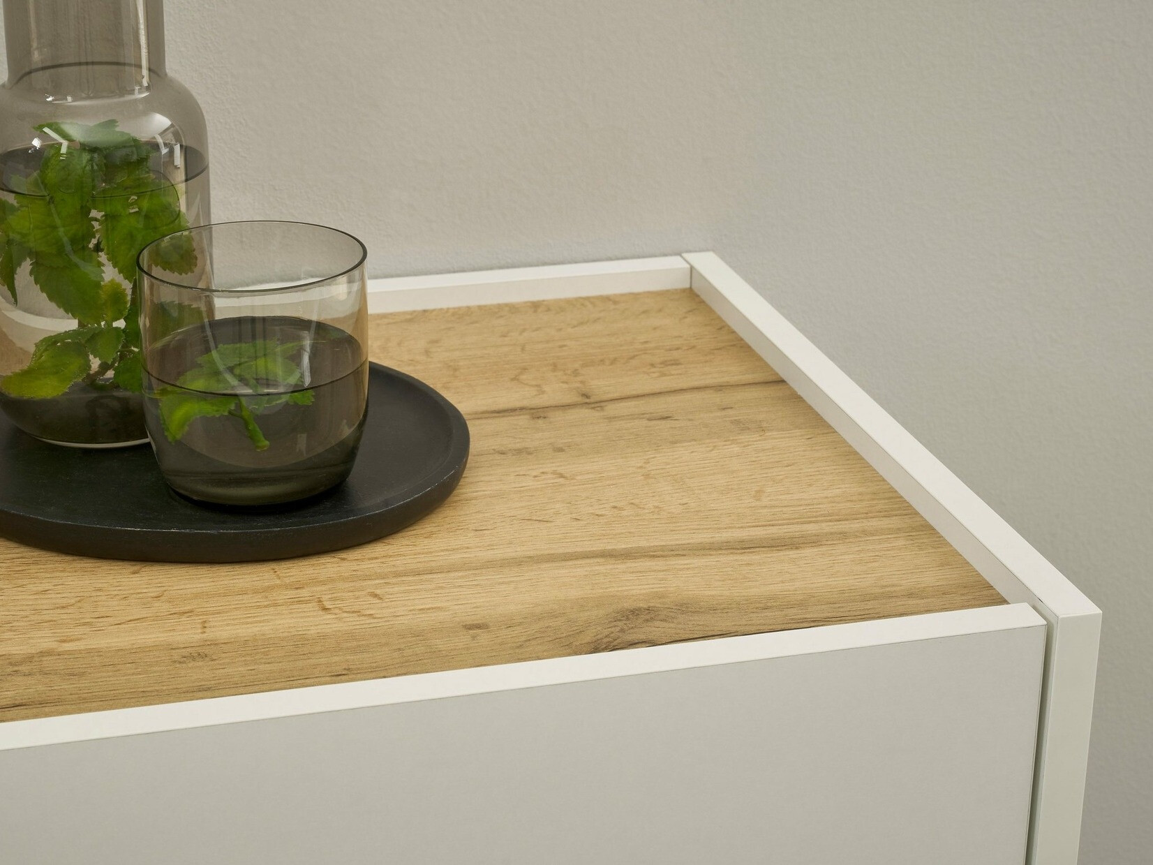 Wandkast Elbsori 109 (Wit + Wotan eik)