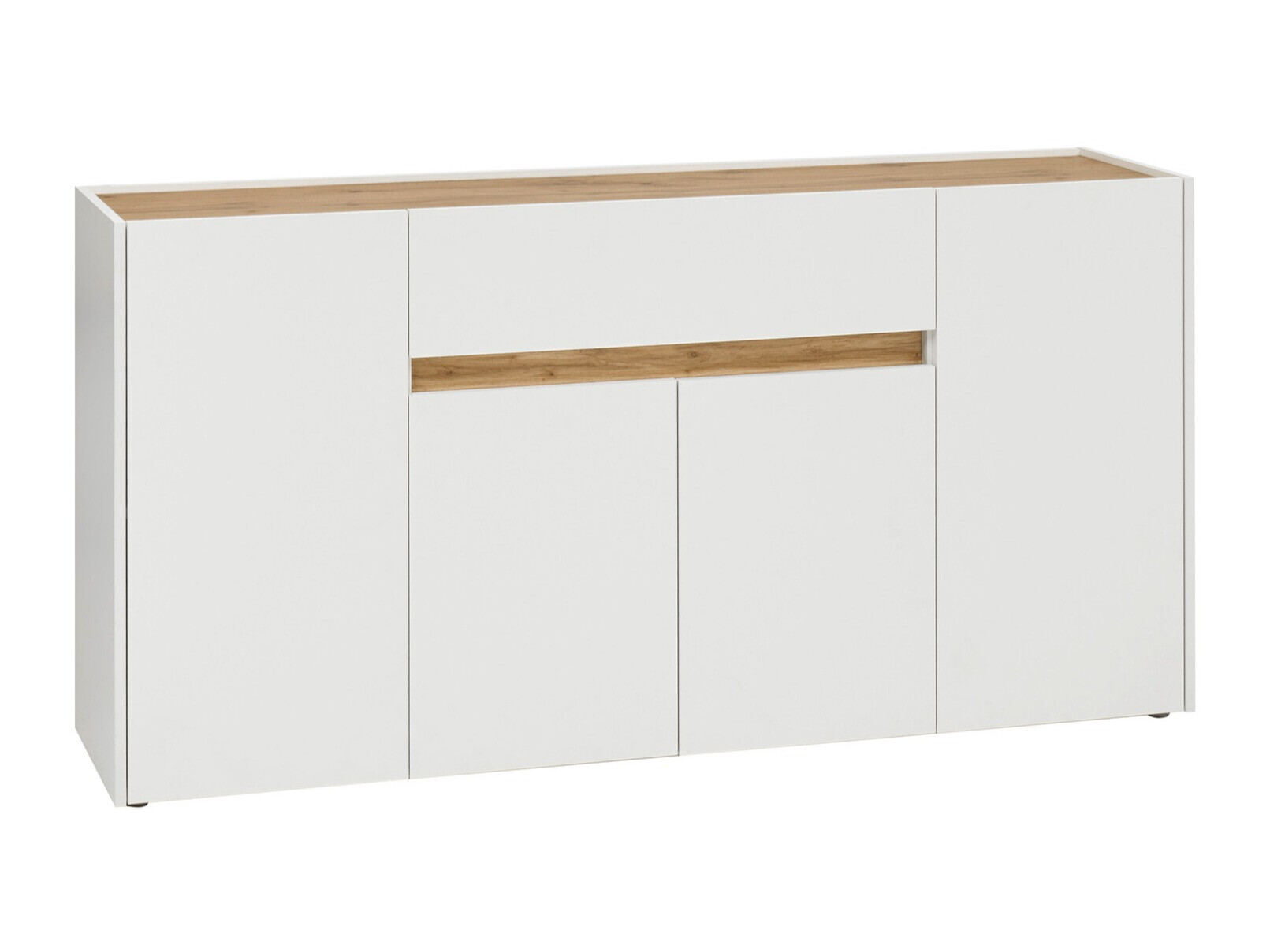 Ladekast Elbsori 117 (Wit + Wotan eik)