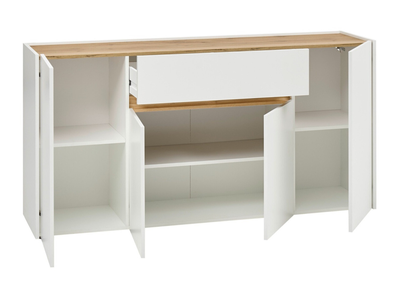 Ladekast Elbsori 117 (Wit + Wotan eik)