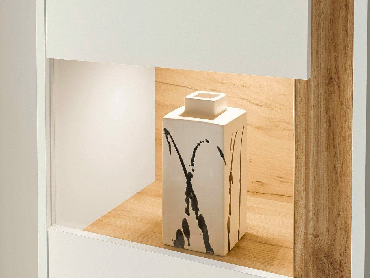 Woonkamerset Elbsori 122 (Wit + Wotan eik)